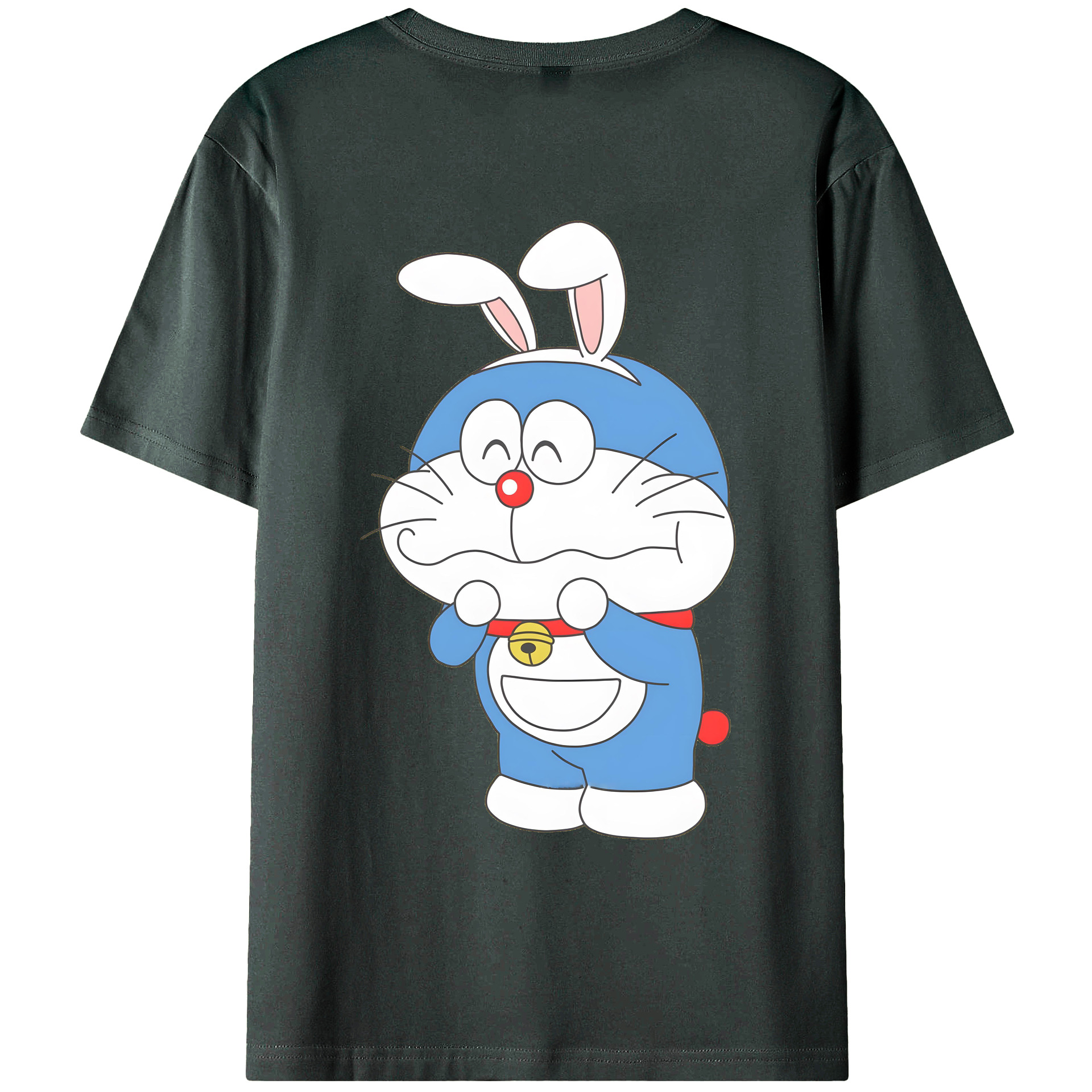 （画像用） ドラえもん Doraemon 綿100％ メンズ半袖Tシャツ（バックプリント） 通気性